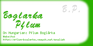 boglarka pflum business card