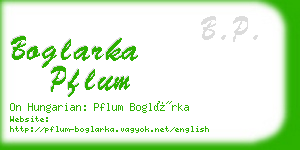 boglarka pflum business card